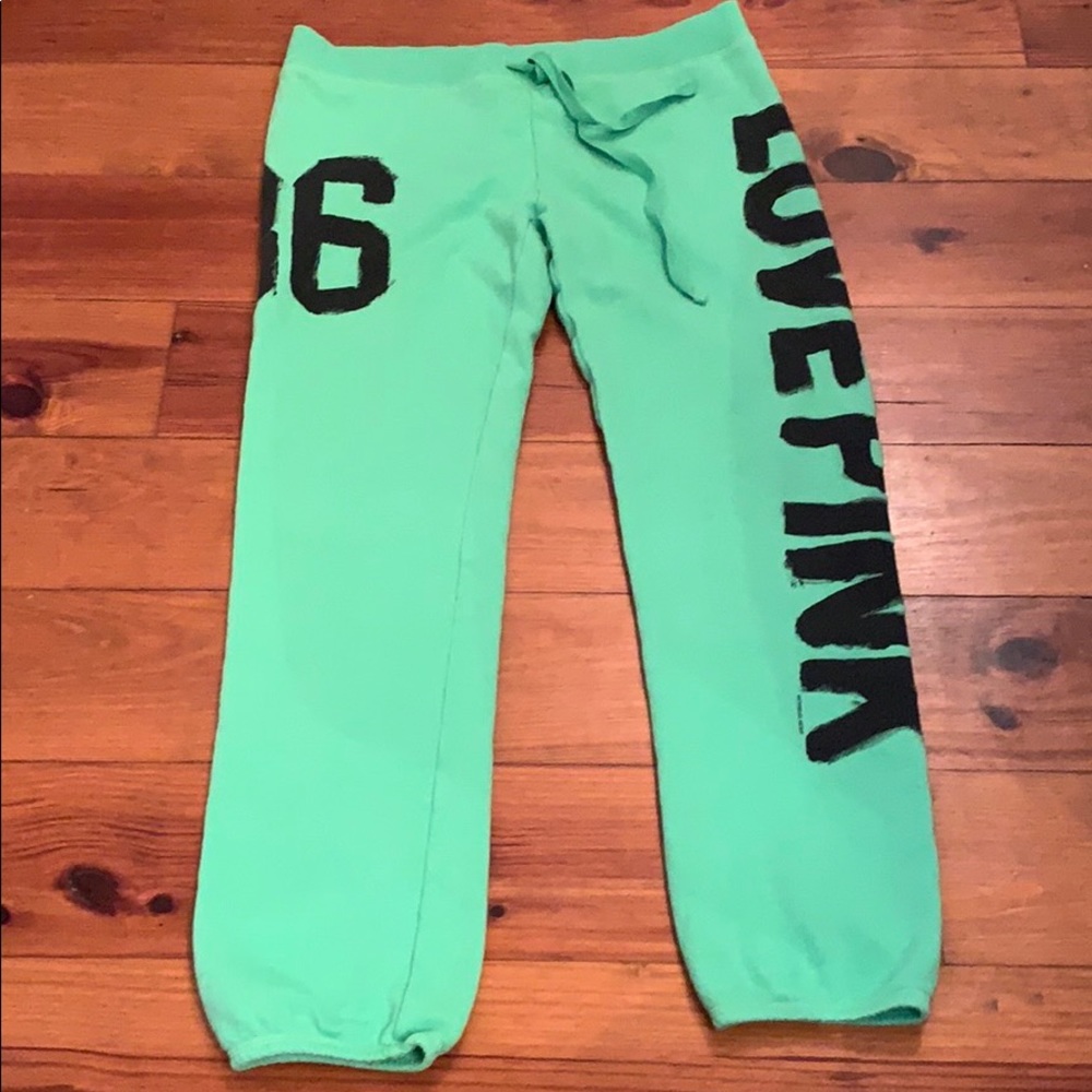 PINK Victoria Secret Bright Green Joggers!